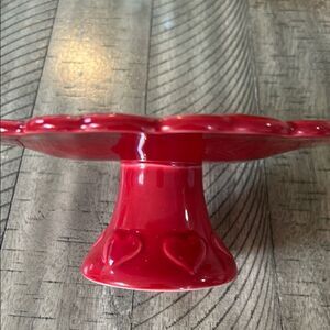 Sur la Table Heart ❤️ Motif Red Decorative 8” Cake 🍰 plate